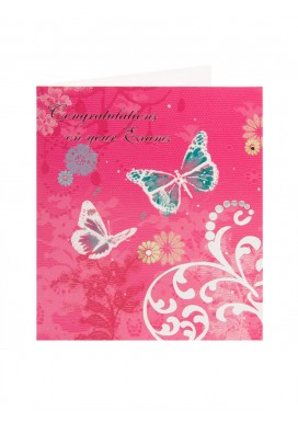 Colourful Butterflies Congratulations Card