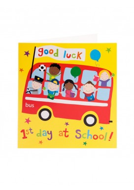 Fun Bus Good Luck On Your First Day Card