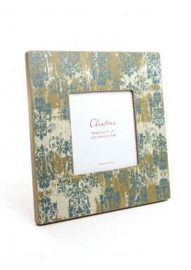 Green Blue Fluer 5x5 Desk Photo Frame