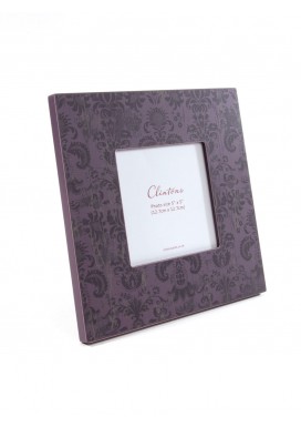 Purple And Graphite Fluer 5x5 Desk Photo Frame