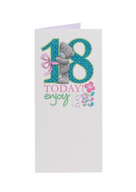 Glitter Lettering Compact 18th Birthday Card