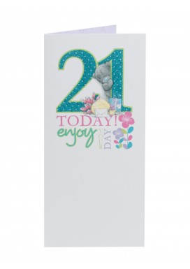 Glitter Lettering Compact 21st Birthday Card