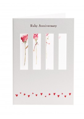 Red Roses Ruby Anniversary Card