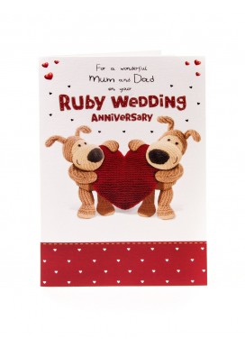 Boofle Mum & Dad 40th Wedding Anniversary Card