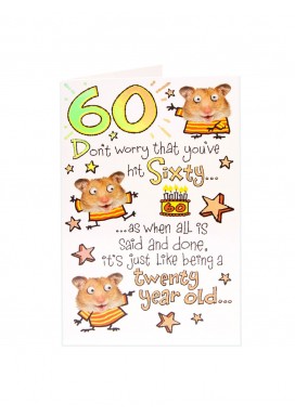 Guinea Pig 60th Birthday Card