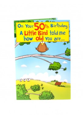 Giggles Pop-Up 50th Birthday Card