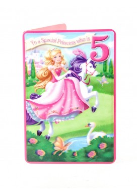 Lenticular Age 5 Birthday Card