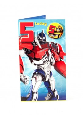 Transformers Age 5 Birthday Card