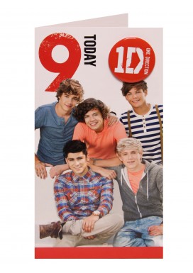 9 Today - One Direction Card at Clintons