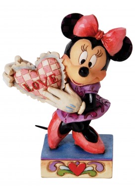 Disney Traditions My Valentine-Minnie Mouse With Heart Figurine