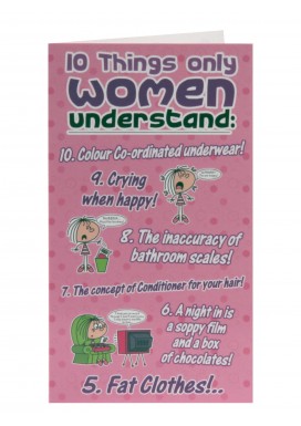 10 Things Women Understand Birthday Card