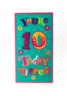 One Off Age 10 Birthday Card