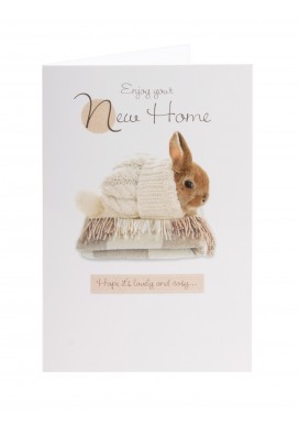 Cute Rabbit New Home Card