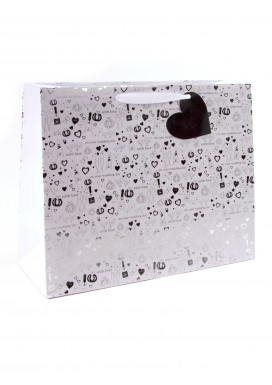 White Wedding Icons Gift Bag - Large