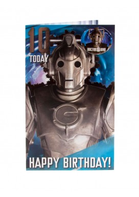 Age 10 Dr Who Cybermen Birthday Card