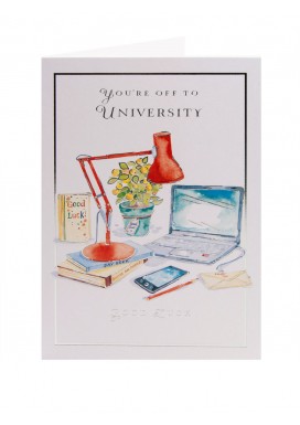 Illustrated Good Luck At University Card