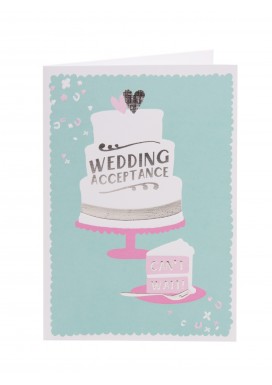 Uppercase Cake Wedding Acceptance Card