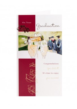 Champagne Graduation Card