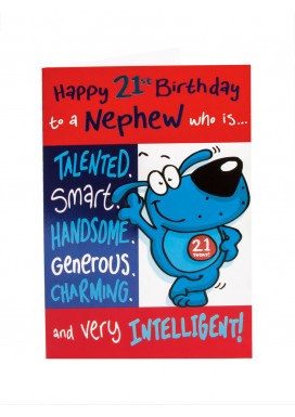 Happy 21st Birthday Card - For Nephew