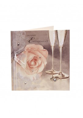 Soft Focus Floral Engagement Card