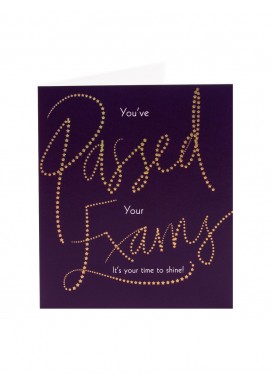 Purple You've Passed Exam Congrats Card