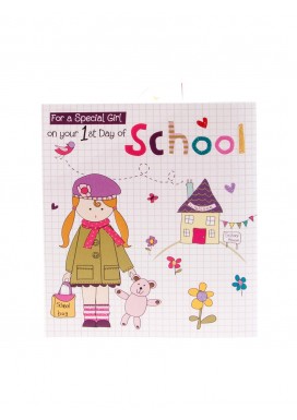 Special Girl 1st Day of School Pop Up Card