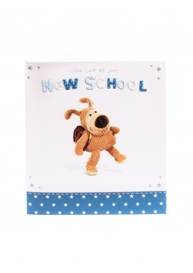 Boofle Backpac New School Good Luck Card