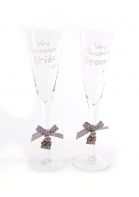 Boofle Bride and Groom Flute Set