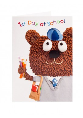 Little Bear First Day At School Card