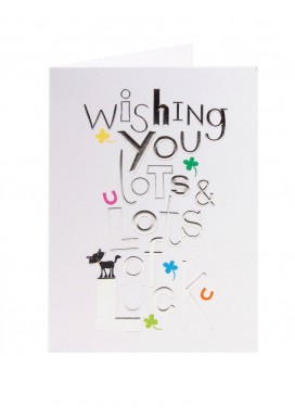 Colourful Clovers Good Luck Card