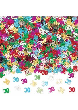 Numeral 30 Multi Metallic Confetti 14g