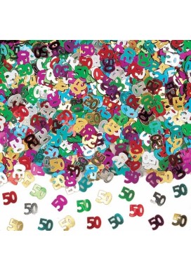 Numeral 50 Multi Metallic Confetti 14g