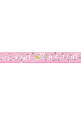 Foil Banner It's a Girl Holographic