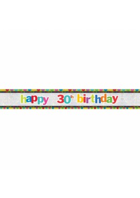 Happy 30th Birthday Foil Banner