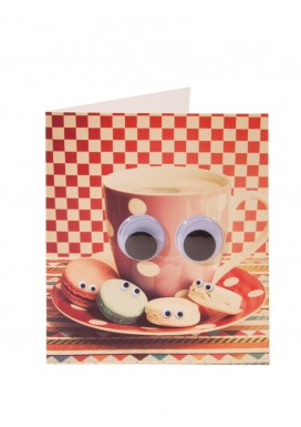 Simply Blank Greeting Card Tea & Macaroons
