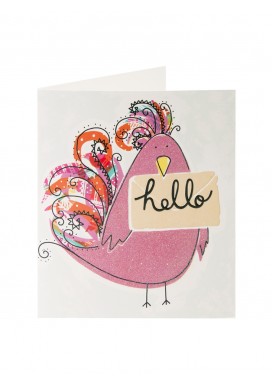 Simply Hello Birdy Blank Greeting Card