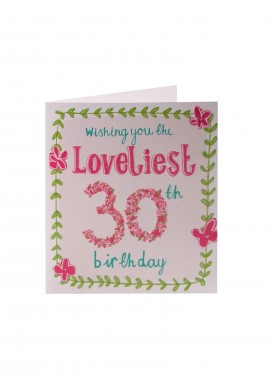 Simply 30th Birthday Card
