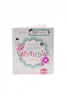Simply 50th Birthday Card