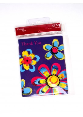 Simply Bright Flower Thank You Cards -  Set Of 10
