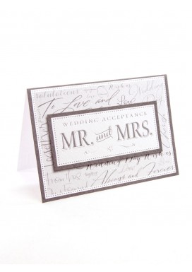 Mr & Mrs Wedding Acceptance Card