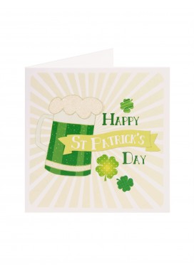 Green Beer Tankard St Patricks Day Card