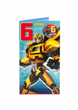 Age 6 Boy Transformers Birthday Card