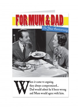 Mum & Dad Arguing Humour Birthday Card